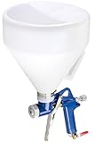 Hiltex 31229 Pneumatic Air Texture Spray Gun, 1.2 Gallon Hopper with Handle | Includes 3 Additional Nozzles (4, 6, 8 mm)