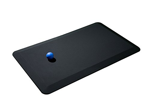 Ergohead Standing Desk Mat - Anti Fatigue Mat With Massage Ball For Stand Up Desk, Ergonomically Engineered, 20" x 32" , Black - Thumbnail 4