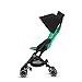 gb Pockit+ Lightweight Baby Stroller, Umbrella Stroller, Collapsible, Travel-Friendly, Folds into Backpack, Fits in Overhead Compartments, Reclining Seat, UPF50+ Sun Canopy, Satin Black