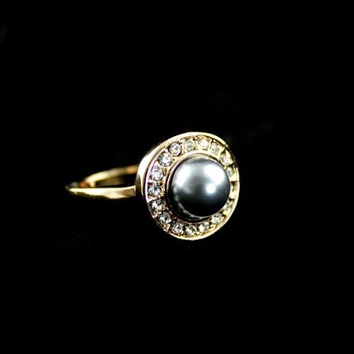 2014 New Fashion Jewelry 18k Dold Plated Austrian Crystal Vintage Alloy Ball Rings Gifts for Women (Gold)