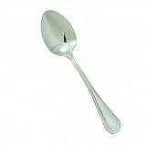 Winco 0036-10, 8.13" Deluxe Pearl Extra Heavy 18-8 Stainless Steel European Table Spoon, Dinner Spoons, Classic Old Fashioned Flatware, 12 PACK