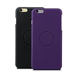 Magcover Beautiful Magnetic Case for iPhone 6, Built-in Magnet Ring Lock Mounting System, Metal Absorption, Flexibly Fit for Magcover Accessories, Leather Paint Texture Anti-Fingerprints Fully Protective Phone Cover (iPhone 6 Black) (Magnetic Shielding Technology)