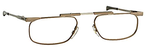 SlimFold Reading Glasses by Kanda of Japan Model 5 Color Brown Strength +1.50