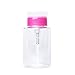 Teemico 2 Pieces 170ml Nail Polish Remover Pump Dispensers Empty Plastic Bottle Clear Cosmetic Empty Bottle Container