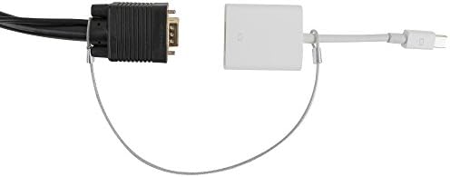 Patented Pre-Assembled Adapter Ties - Anti-Theft Cable Locks for Tools, Dongles, Tethers, Computer adapters. Steel Cable, Security Lock, Easy Installation with Free Crimping Tool
