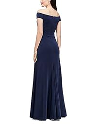 Chowsir - Vestido de noche para mujer, sexy, largo, formal, de satén