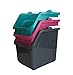 good natured Handy Tote Organizer, 6 Gallon / 25 Liter – Stackable Storage Bin with Handle for Kitchen, Closet, Garage, Bathroom or Classroom – Plant Based, BPA-Free Storage Basket in Graphite