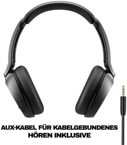 Icon 180 Wireless On-Ear Bluetooth Headphones, Up to 50 Hours Battery, Lightweight and Travel Ready, Secure Fit, Sweat and Water Resistant, Microphone iPhone Android - True Black