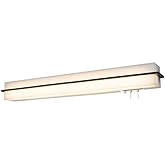 Apex 50" LED Overbed Wall Light - Espresso Finish - Jute Shade