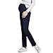 JOYNCLEON Womens Maternity Work Pants Straight Leg Pregnancy Casual Trousers for Pregnant Women (M = US 6-8 Fit Weight 112~132lbs, Navy-US)