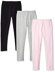 Amazon Essentials Girls' Leggings, Pack of
