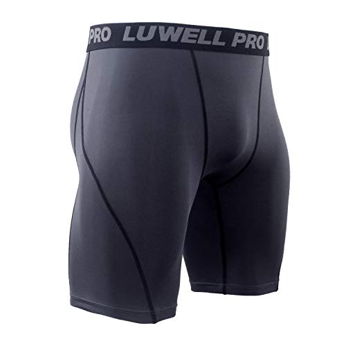 image for LUWELL PRO Men's 3 Pack Compression Shorts Baselayer Cool Dry Sports T