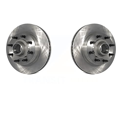 Front Disc Brake Rotors And Hub Assembly Pair For