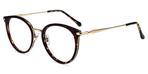 Firmoo Oversize Blue Light Blocking Glasses Women, Vintage Round Computer Glasses,Bluelight Blocker Eyewear for Women Men(Tortoise Frame) - Thumbnail 7