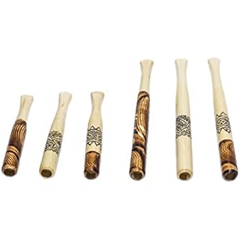 Set of 6 wooden handmade regular cigarette holder mouthpiece