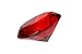 100mm (3.93 inch) Ruby Red Diamond Shaped Crystal Jewel Paperweight by Tripact