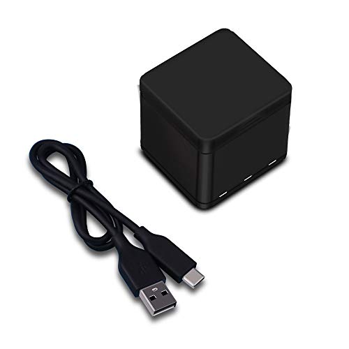 Sodoop Charger for DJI OSMO Action Camera, 3 Battery Smart QC 3.0 Fast Charger USB Charging Box with Type-C Charging Line Accessories Set for DJI OSMO Action 4K Camera