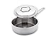 USA Pan Cookware 5-Ply Stainless Steel 8 Inch Sauce Pan with Cover, Oven and Dishwasher Safe, Made in the USA