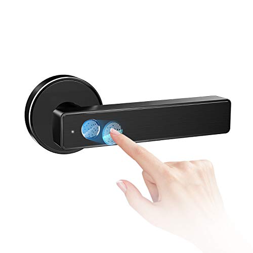 Keyless Entry Door Lock Smart Biometric Fingerprint Door Lock Safe Front Door Handle with Fingerprint Bluetooth App Key…