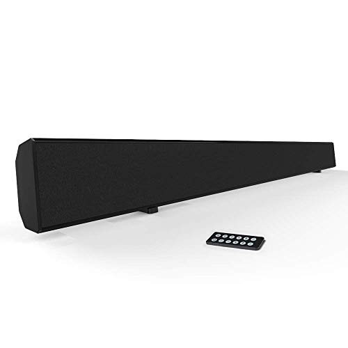 Soundbar Mighty Rock Sound Bars for TV Sounds Bar Wired and Wireless Bluetooth Soundbars Home Theater Speakers(30-inch 30Watts Speaker/RCA/AUX/Remote Control)
