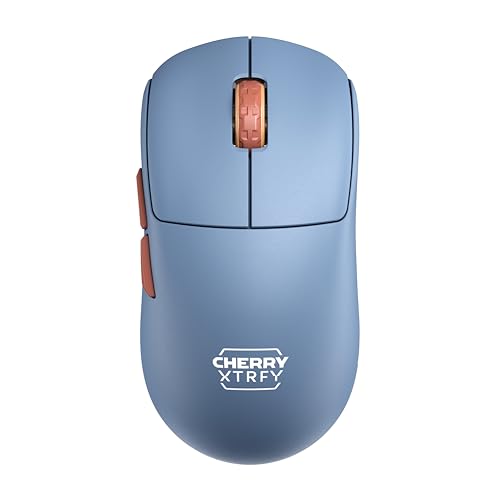 M68 Wireless, Ratón Inalámbrico Ultraligero para Juegos, 2,4 GHz, Optimizado para E-sports, Forma Simétrica con Parte Frontal Extra Baja, Azul