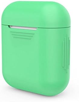Prettymenny Protective Case, Soft Silicone Shock Proof Protective Cover Case For Apple AirPods Earphones (Green)