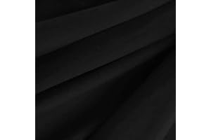 Texco Inc 60" Wide Solid Interlock Lining 100% Polyester Knit 2 Way Stretch/Apparel, Home/DIY Fabric, Party Decoration, Black 2 Yards