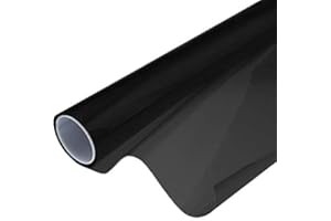 VViViD Air-Tint Extra-Wide Headlight Taillight Vinyl Tint Wrap 16 Inch x 48 Inch Roll Including Yellow Detailer Squeegee & 2X Black Felt Edge Decals (Matte Black)