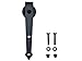 TMS Black Modern Steel Sliding Wooden Door Roller Hardware Replacement Part Bracket