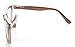Eyekepper Readers Square Large Lenses Spring-Hinges Reading Glasses Women Black-Brown +0.75
