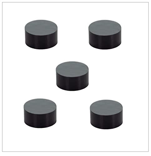 EVI Herrajes | Replacement for Adhesive Wall Stop for Doors | Pack of 5 | Original Replacement | Rubber Rubber Colour | Black Compatible with Model I-205