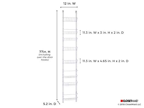 5 ClosetMaid+1231+Adjustable+77+Inch+12+Inch