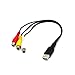 MonkeyJack USB to 3 RCA RGB Video AV A/V Cable for HDTV TV Television Splitter Cable Adapter