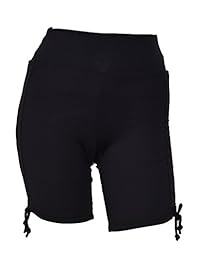Pantalones cortos para dama, protección contra rayos UV, para entrenamiento, yoga, fitness, correr, al aire libre, tela, RSAP RM3