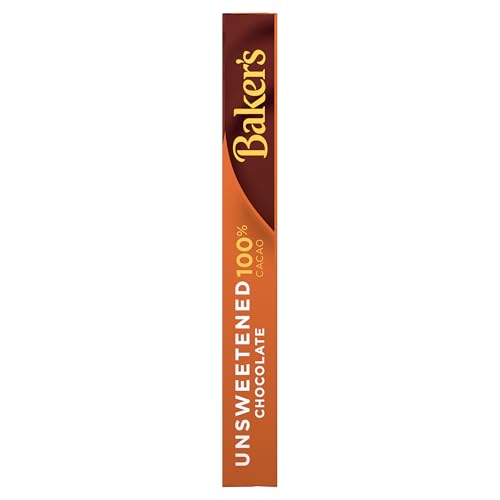 BAKER’S UNSWEETENED CHOCOLATE PREMIUM BAKING BAR WITH 100 % CACAO (4 OZ BOX)