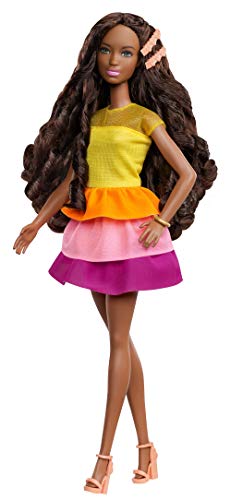 Barbie GBK25 Locken-Style Puppe, schwarzhaarig – Bild 6