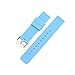 MLQSS Soft Silicone Watch Band with Quick Release Pins - Choice Color & Width (18mm, 20mm or 22mm) Watch Straps w/Adjustable Metal Clasp
