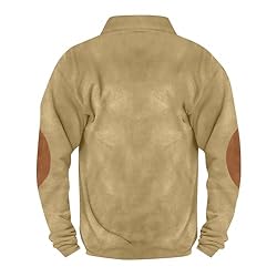 Mens Quarter Zip Pullover Vintage Fashion Long