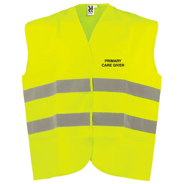 V Safety Primary Care Giver Hi Vis Vest - XL/2XL - Yellow Safety Vest