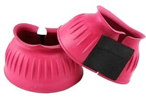 Grewal Equestrian DOUBLE VELCRO RIBBED RUBBER BELL BOOTS