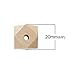 30 Unfinished Wood Beads 20mm 6/8 Inch Geometric Faceted Wood Bead with 4.2mm Hole