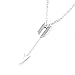 BeeSpring Simple Necklaces Silver Color Long Chain Pendant Necklaces