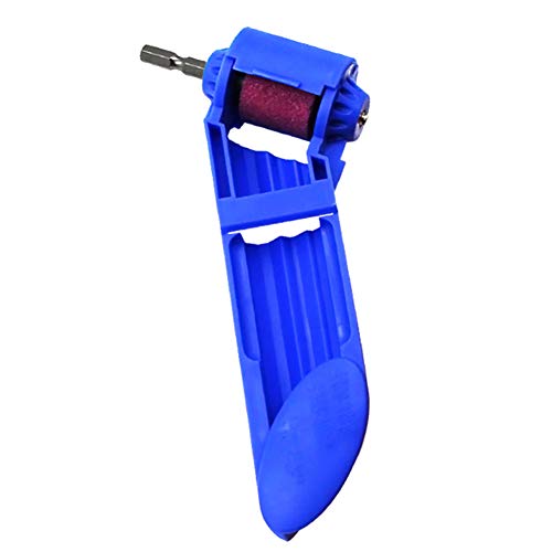 qiguch66 Drill Bit Sharpening Tool, Portable Drill Bit Grinder, Iron-Based Bit for Grinding, 2-12.5mm Drill Bit Sharpener, with Wrench and Grinding Wheel Blue