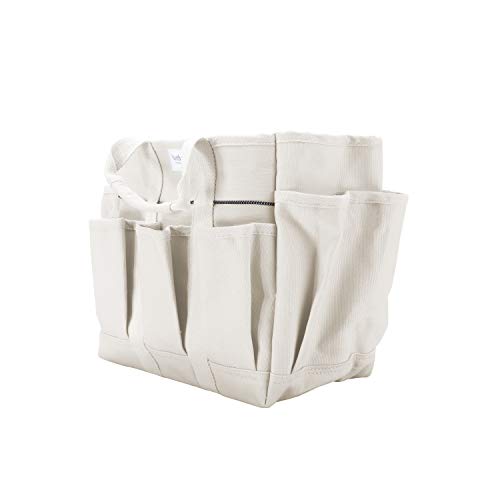 Martha Stewart MTS-CNVBG, 6 11-Inch Heavy-Duty Canvas Garden Bag with Interior and Exterior Pockets, with 6-Inch Pockets Inch Pockets