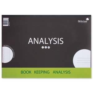Silvine Analysis Pad 80 Pages 16 Column Landscape A3 Ref A3A16 [Pack of 3]