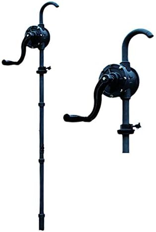 SRFDD Manual Rotary Drum Pump,Removable PPS Chemical Pump Anti-Corrosion Hand Pump - 70 Rpm for Gasoline, Diesel, Alcohol