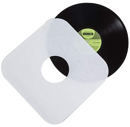 Vinyl Record Inner Paper Sleeves - Premium Acid Free Protection Covers for 12 inch LP Albums - 50 Pack