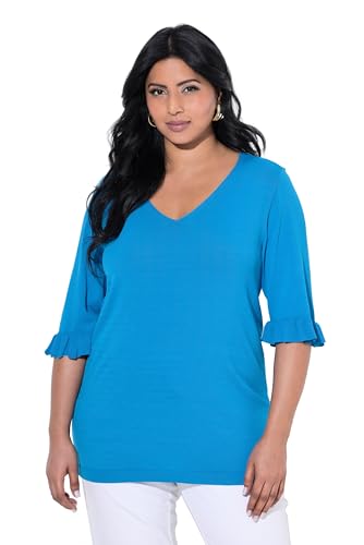 gs1 data protected company 4069787000005 Strickpulli mit Rüschenärmel Maglione Cardigan, Nero, 56-58 Donna