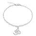 925 Sterling Silver Yoga Om, Ohm, Aum, Sanskrit Charm Bracelet