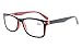 Eyekepper Classic Vintage Style Reading Glasses, Black-Red
